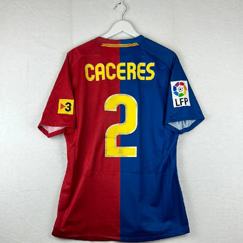 Barcelona 2008/2009 Player Issue Home Shirt - Caceres 2 - Short Sleeve