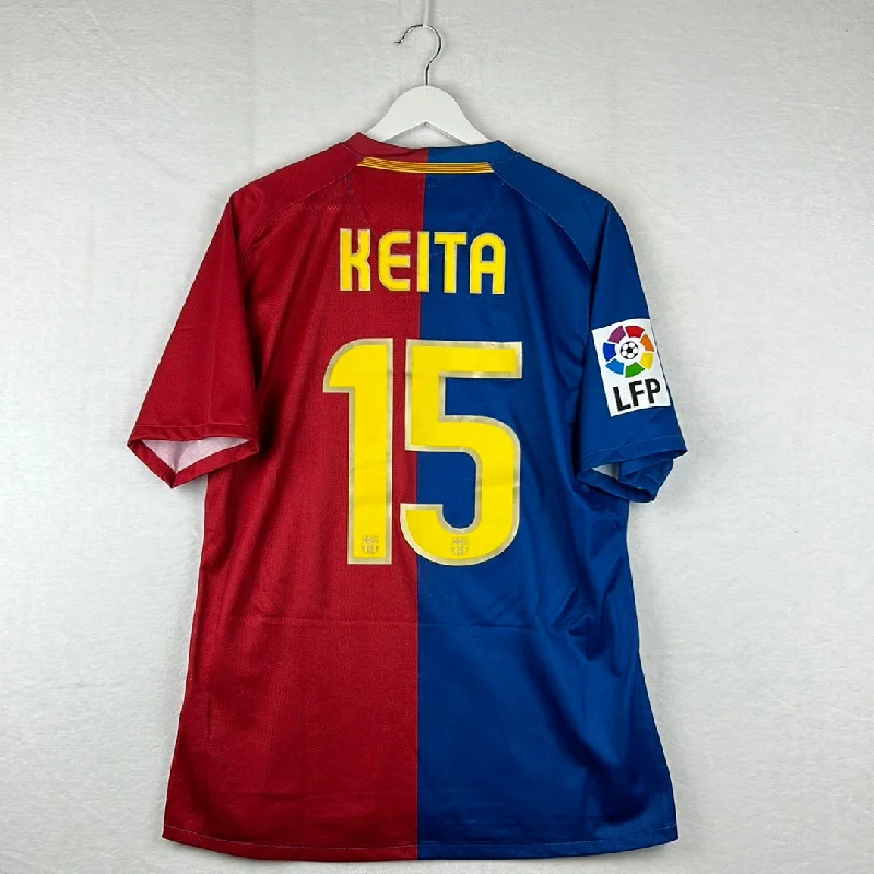 Barcelona 2008/2009 Player Issue Home Shirt - Keita 15 - Short Sleeve