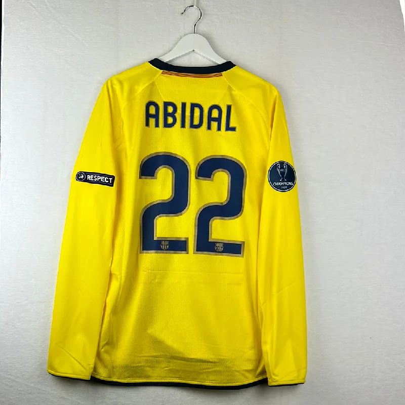 Barcelona 2009/2010 Player Issue Third Shirt - Abidal 22 - CL - Long Sleeve