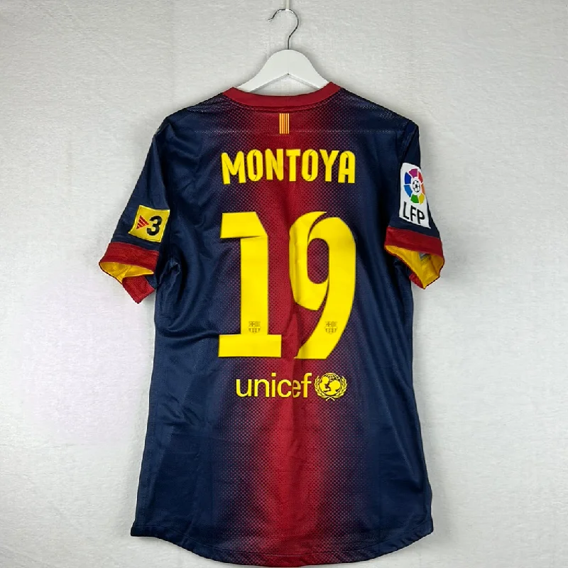 Barcelona 2012/2013 Player Issue Home Shirt - Montoya 19