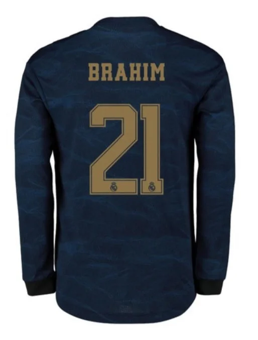 Brahim Diaz Real Madrid Long Sleeve 19/20 Away Jersey