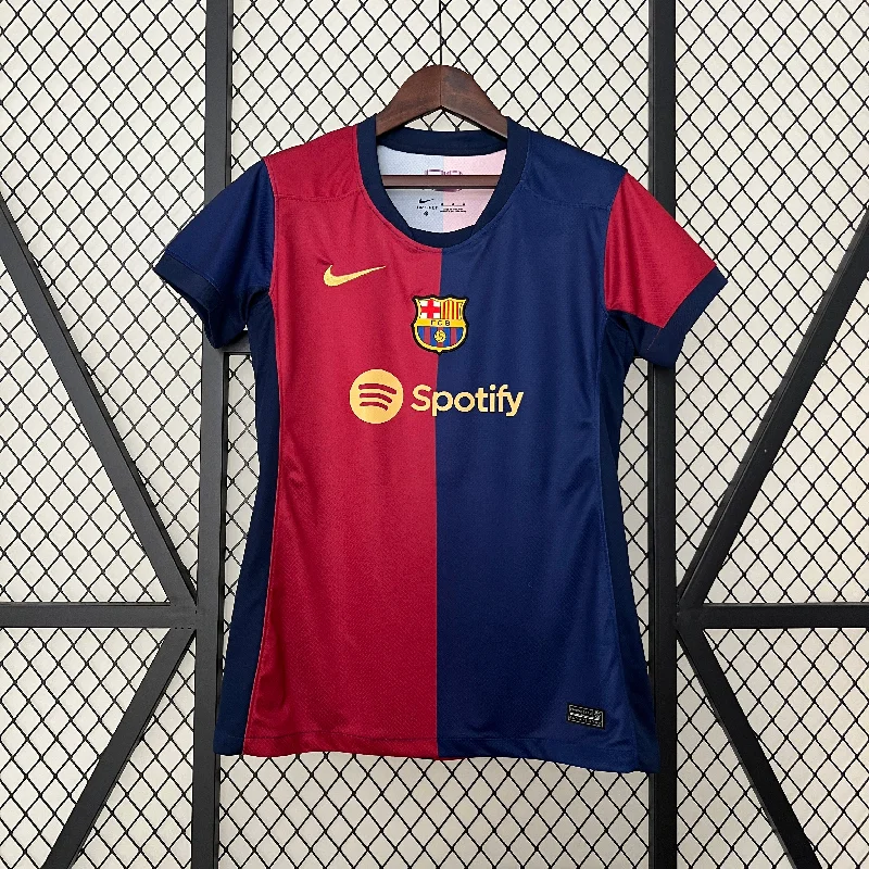 CAMISA LANÇAMENTO FEMININA DO BARCELONA 24/25 AZUL E VERMELHO