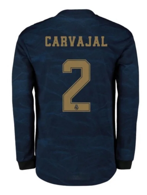 Dani Carvajal Real Madrid Long Sleeve 19/20 Away Jersey