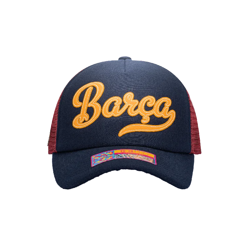 FC Barcelona Script Stop Trucker Hat