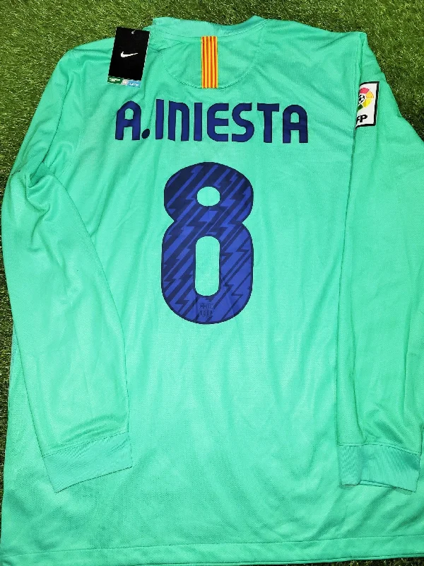 Iniesta Barcelona 2010 2011 Green Away Long Sleeve Jersey Shirt Camiseta BNWT XL SKU# 382359-310