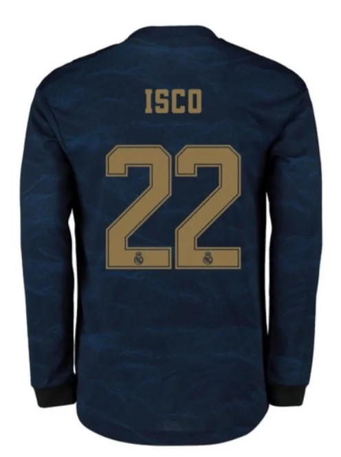 Isco Real Madrid Long Sleeve 19/20 Away Jersey