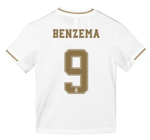 Karim Benzema Real Madrid Youth 19/20 Home Jersey