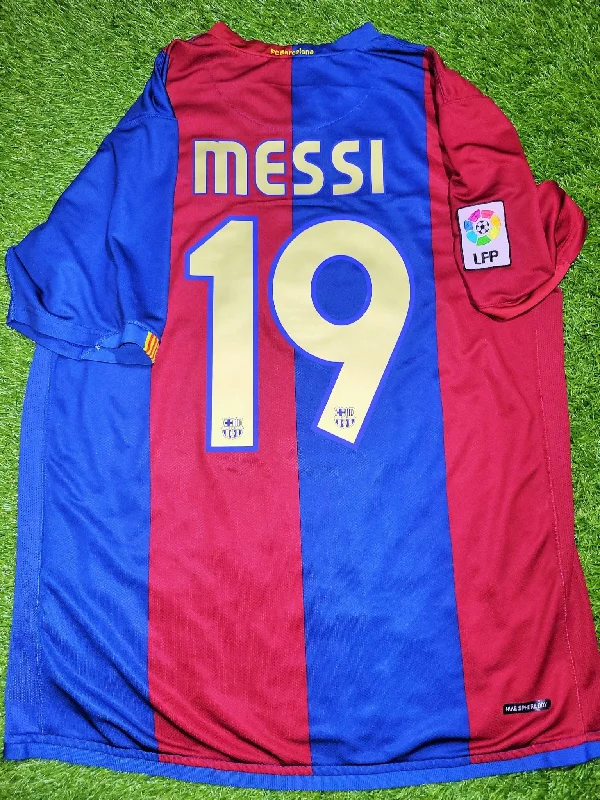 Messi Barcelona 2006 2007 Home Soccer Jersey Shirt L SKU# F6AOM 146980