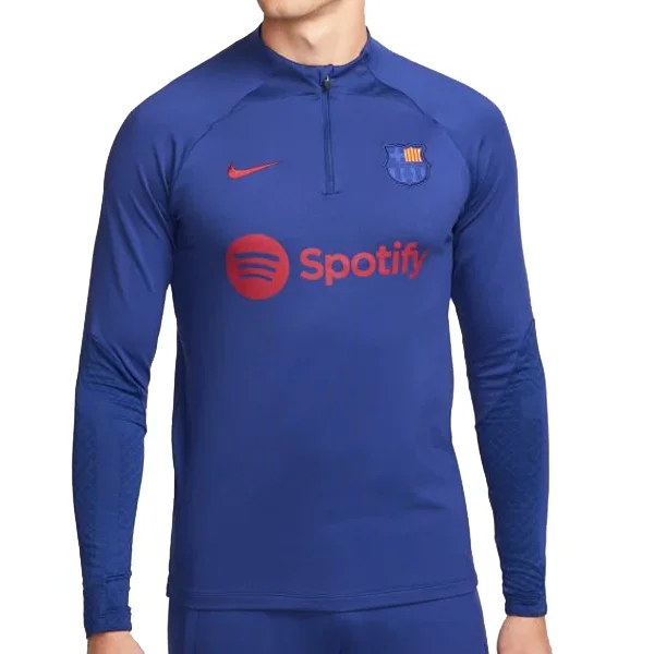 Nike Barcelona Strike Training Long Sleeve Top (Deep Royal/Noble Red)