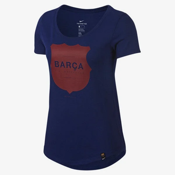 Nike Barcelona Women's Squad T-Shirt (Navy/Maroon)