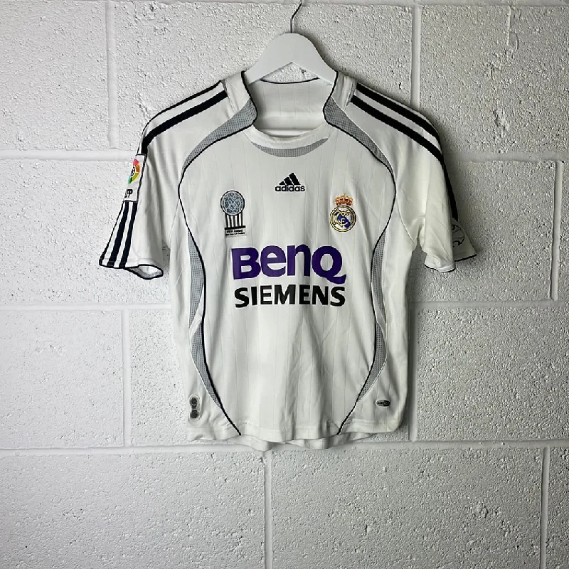 Real Madrid 2006-2007 Home Shirt Junior - Medium (10-12?) - Very Good - Adidas 060870