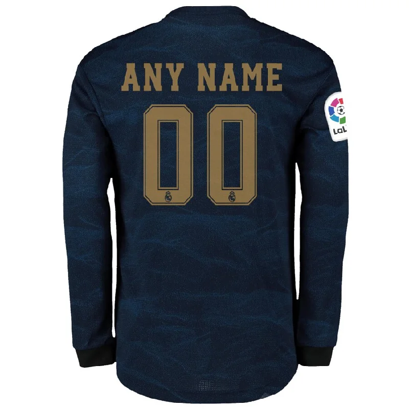 Real Madrid Custom Long Sleeve 19/20 Away Jersey