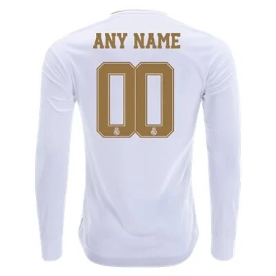 Real Madrid Custom Long Sleeve 19/20 Home Jersey