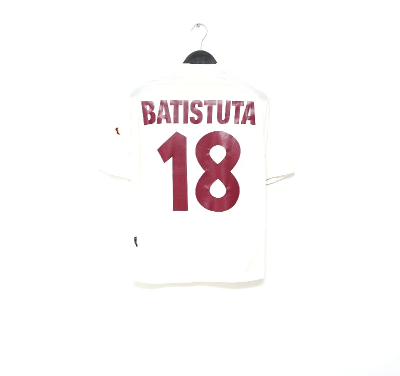 2000/01 BATISTUTA #18 AS Roma Vintage Kappa Away Football Shirt (L)