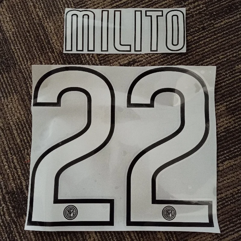 2010 Milito #22 Inter Milan Nameset