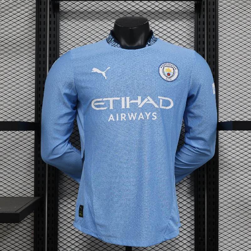 2024-25 Manchester City Home Shirt - Long Sleeve