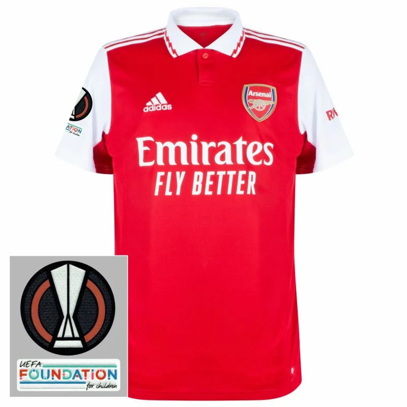 Adidas Arsenal Home Trikot 2022-2023 Inkl. Europa League Logos