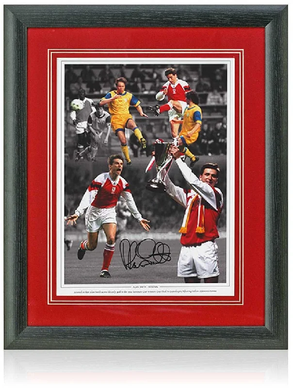 Alan Smith Arsenal Legend 1994 ECWC Final Hand Signed 16x12'' Montage COA