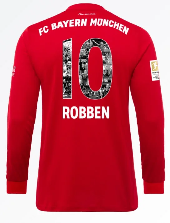 Arjen Robben Bayern Munich 19/20 Long Sleeve Special Edition Home Jersey