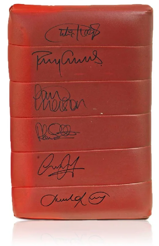 Arsenal Highbury Stadium Directors Seatback Hand Signed by 6 Legends AFTAL COA