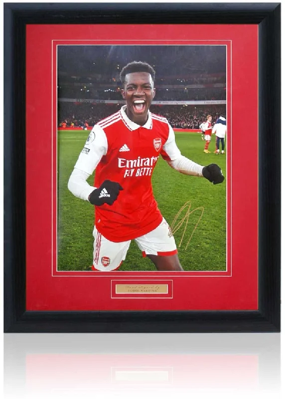 Eddie Nketiah Arsenal Hand Signed 16x12'' Photograph AFTAL COA