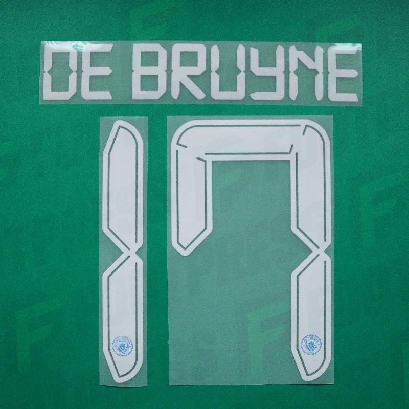 Flocage Officiel - Manchester City, De Bruyne, 2020/2021, Home Europe, Blanc