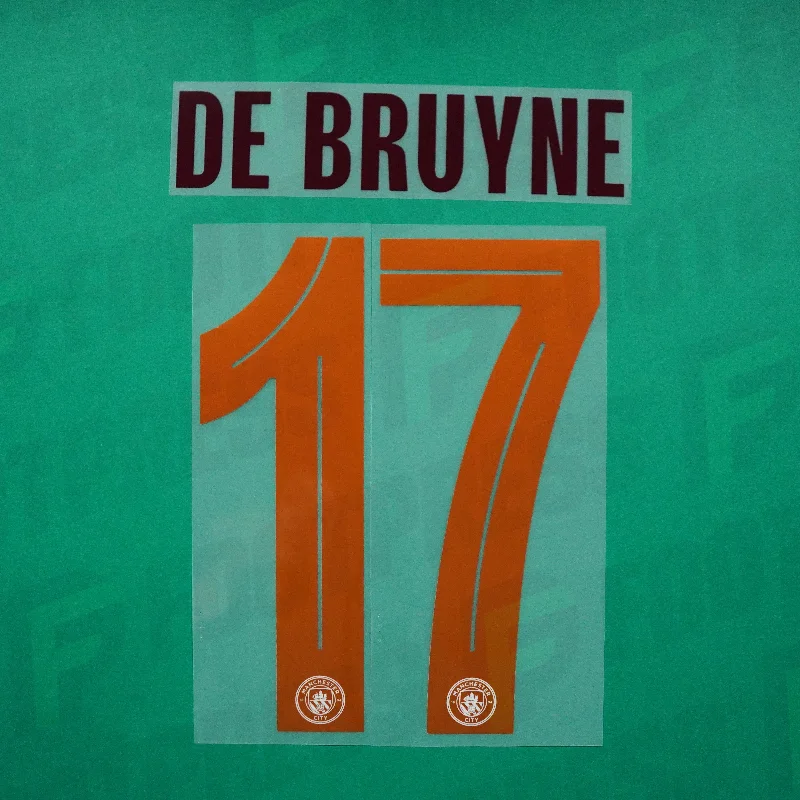 Flocage Officiel - Manchester City, De Bruyne, 2023/2024, Away Europe, Marron