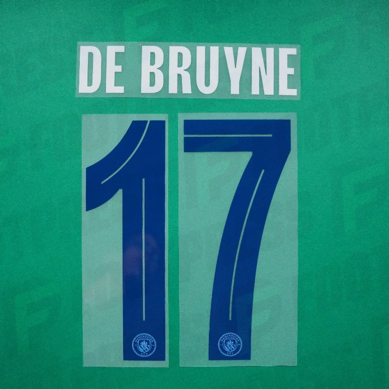 Flocage Officiel - Manchester City, De Bruyne, 2023/2024, Home Europe, Bleu