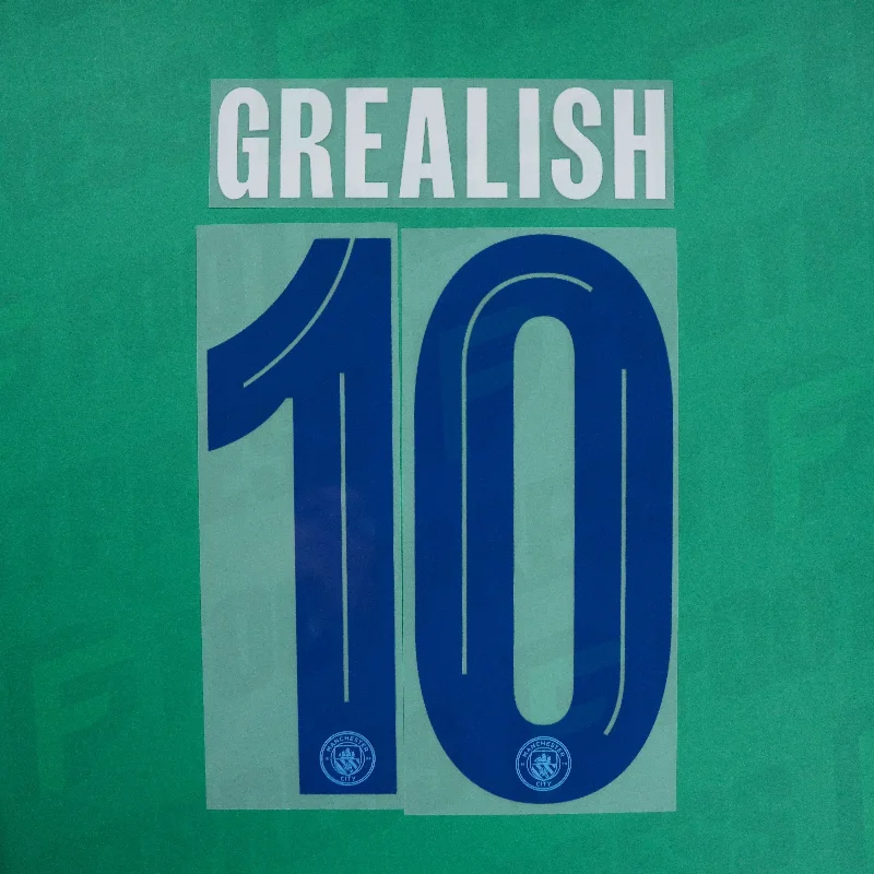 Flocage officiel - Manchester City, Grealish, 2023/2024, Home Europe, Bleu