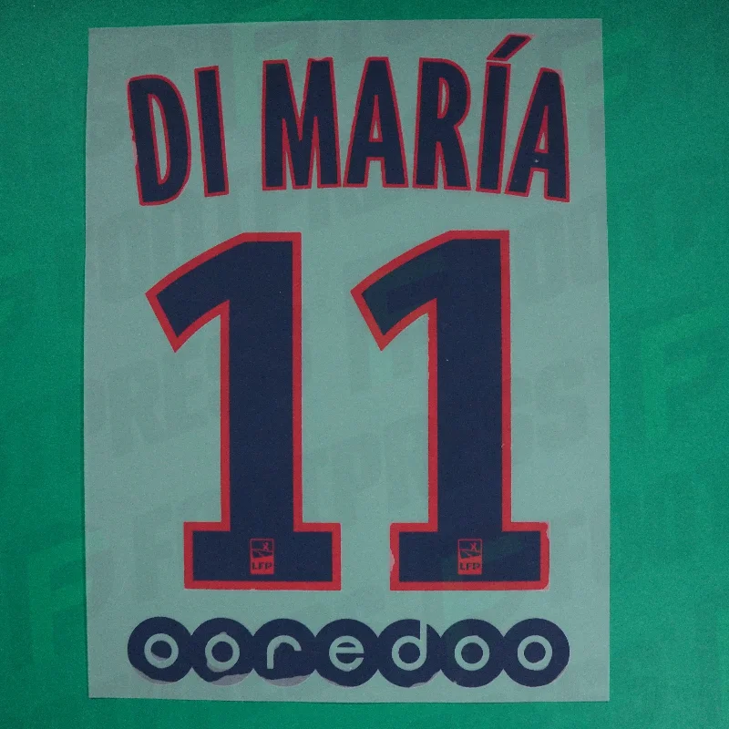 Flocage Officiel - Paris Saint-Germain, Di Maria, 2015/2016, Away, Bleu/Rouge