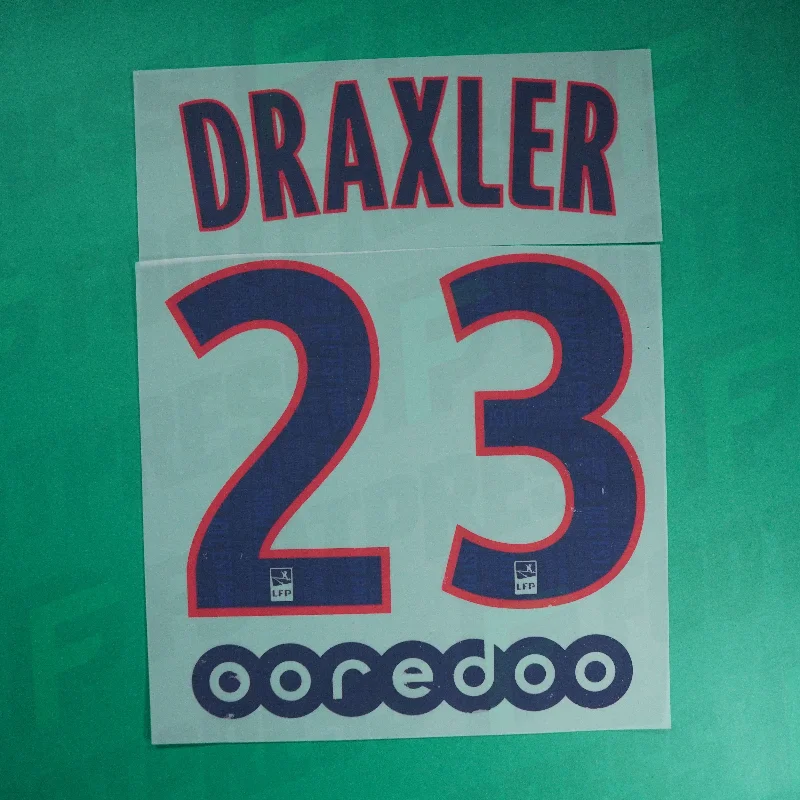 Flocage Officiel - Paris Saint-Germain, Draxler, 2019/2020, Third, Bleu/Rouge