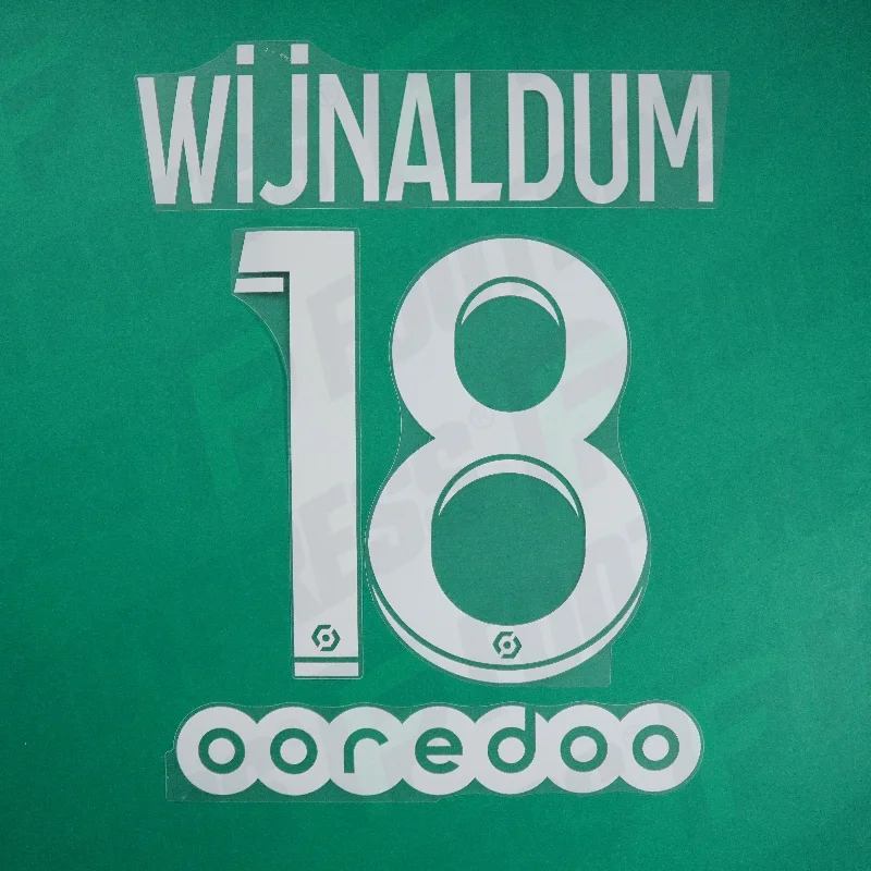 Flocage Officiel - Paris Saint-Germain, Wijnaldum, 2021/2022, Home/Third, Blanc