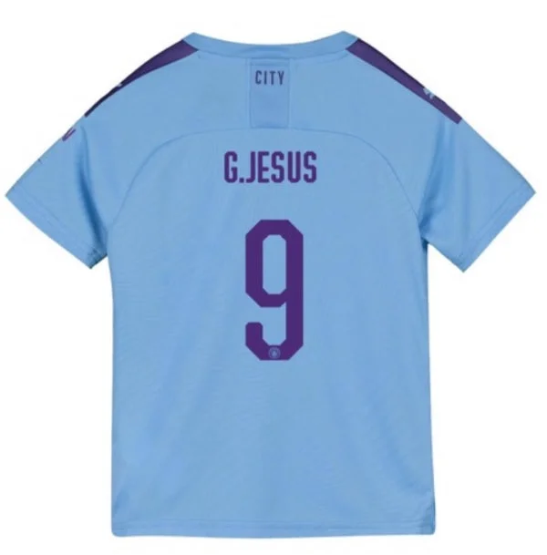 Gabriel Jesus Manchester City Youth 19/20 Club Font Home Jersey