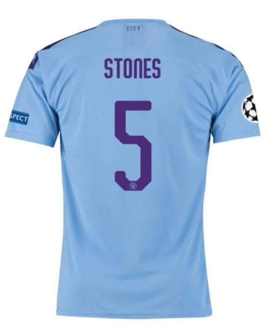 John Stones Manchester City UEFA 19/20 Home Jersey