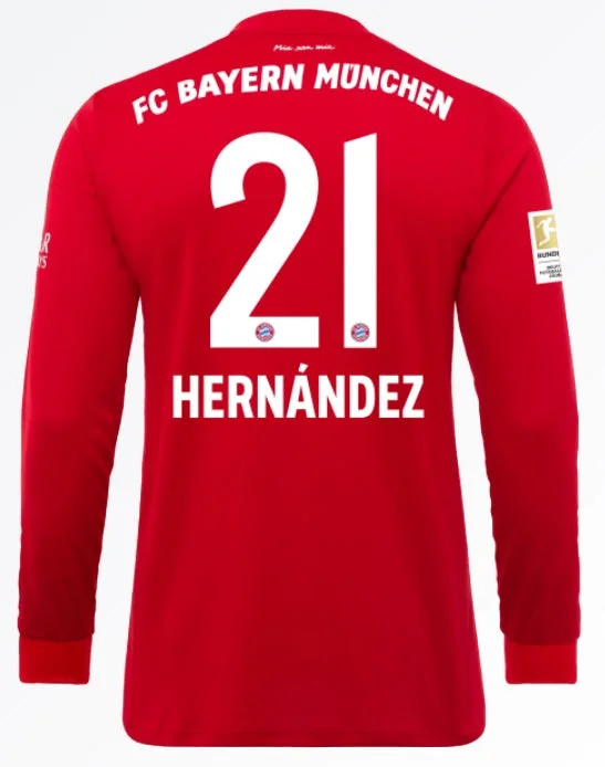 Lucas Hernandez Bayern Munich 19/20 Long Sleeve Home Jersey