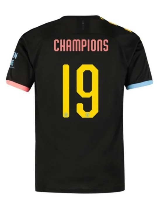 Manchester City Champions 19/20 Away Jersey Cup Print