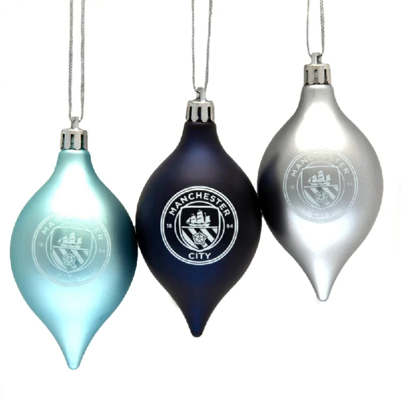 Manchester City FC 3pk Vintage Baubles