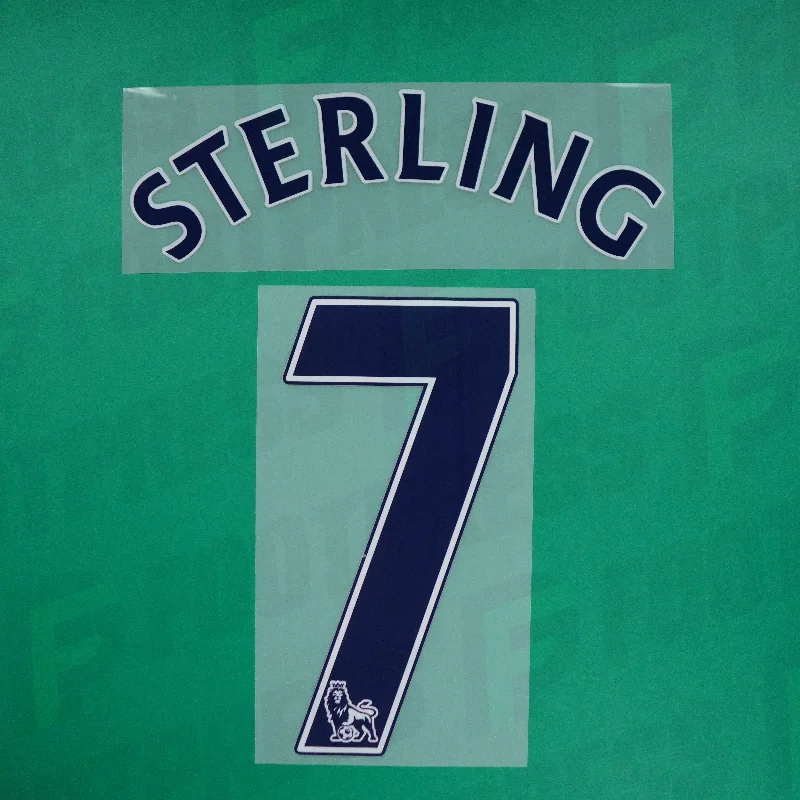 Flocage Officiel - Manchester City, Sterling, 2015/2016, Home, Bleu