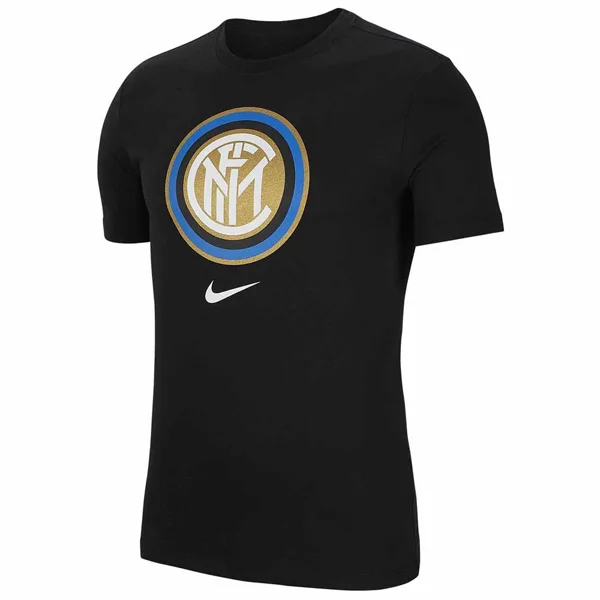 Nike Men's 19/20 Inter Milan Crest T-Shirt (Black)