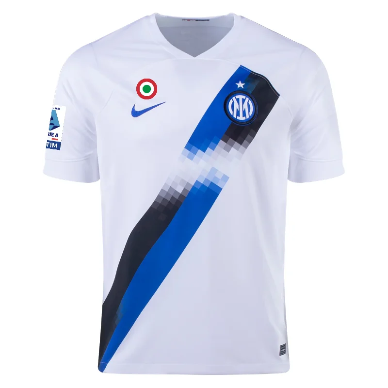 Nike Inter Milan Away Jersey w/ Series A + Copa Italia Patches 23/24 (White/Lyon Blue)