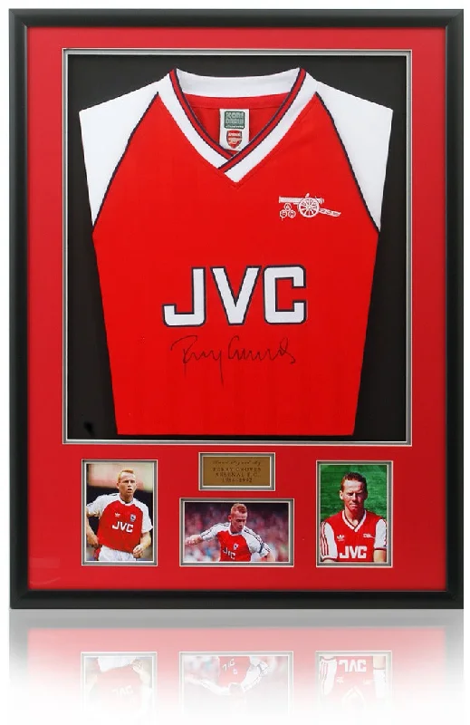 Perry Groves Arsenal Legend Hand Signed Retro Home Shirt AFTAL COA