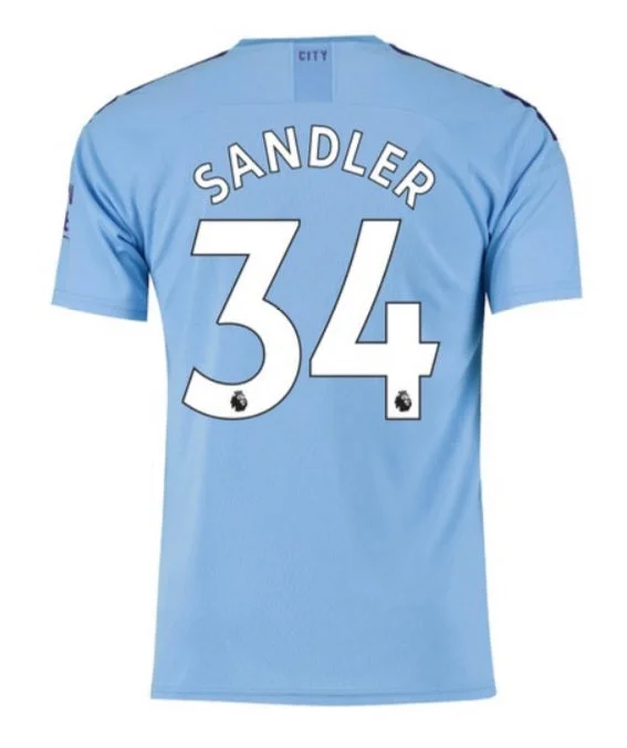 Philippe Sandler Manchester City 19/20 Home Jersey