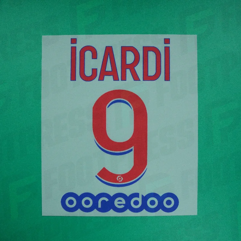 Flocage Officiel - Paris Saint-Germain ENFANT, Icardi, 2020/2021, Away JUNIOR, Rouge/Bleu (PSG)