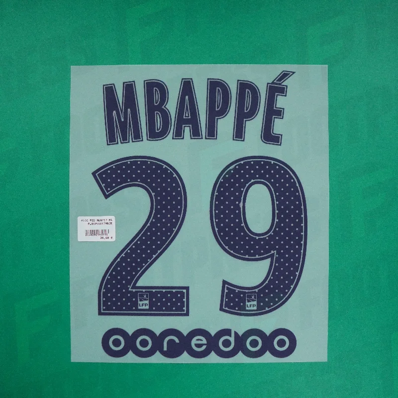 Flocage Officiel - Paris Saint-Germain ENFANT, Mbappé, 2017/2018, Away JUNIOR, Bleu (PSG)