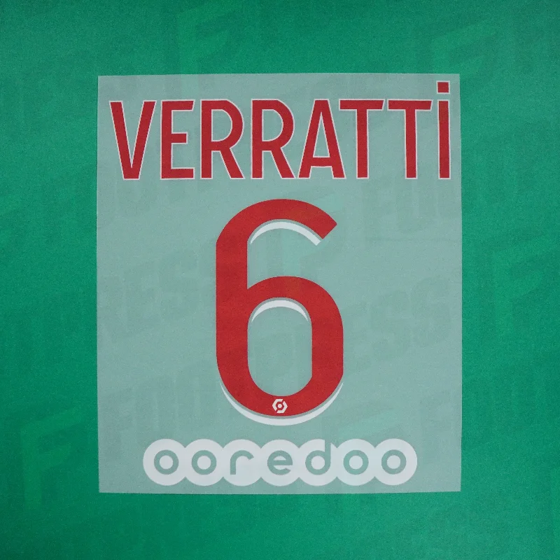 Flocage Officiel - Paris Saint-Germain ENFANT, Verratti, 2020/2021, Home JUNIOR, Rouge/Blanc (PSG)