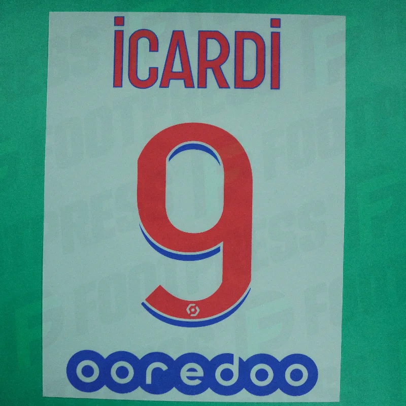 Flocage Officiel - Paris Saint-Germain, Icardi, 2020/2021, Away, Rouge/Bleu (PSG)