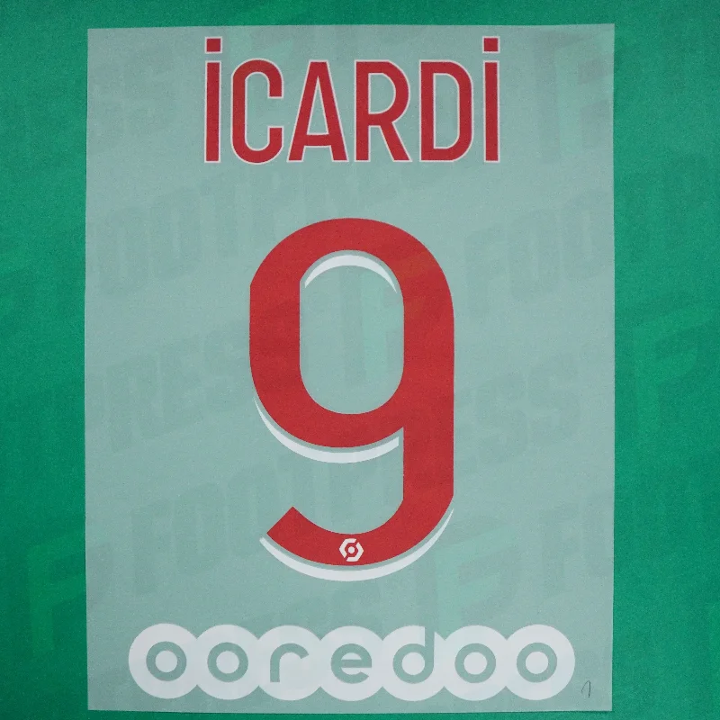 Flocage Officiel - Paris Saint-Germain, Icardi, 2020/2021, Home, Rouge/Blanc (PSG)