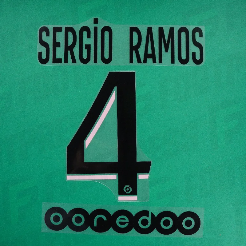 Flocage Officiel - Paris Saint-Germain, Sergio Ramos, 2021/2022, Away, Noir/Rose (PSG)