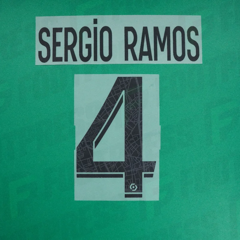 Flocage Officiel - Paris Saint-Germain, Sergio Ramos, 2022/2023, Away, Noir (PSG)