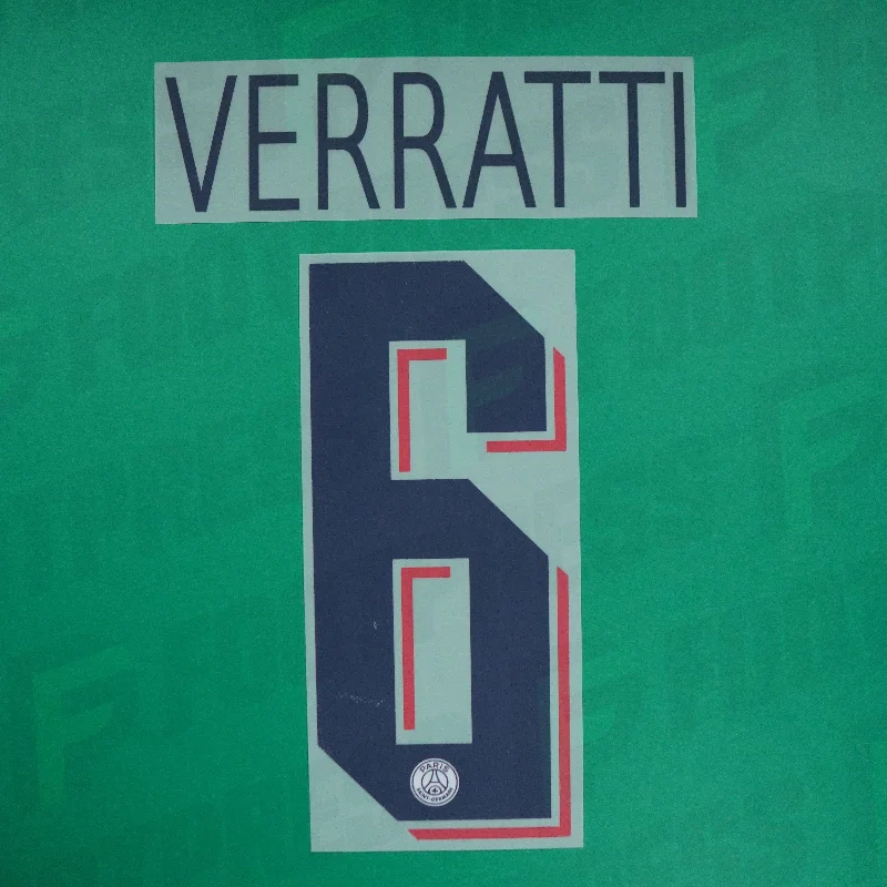 Flocage Officiel - Paris Saint-Germain, Verratti, 2019/2020, Third LDC, Bleu/Rouge (PSG)